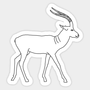 Deer line art Sticker